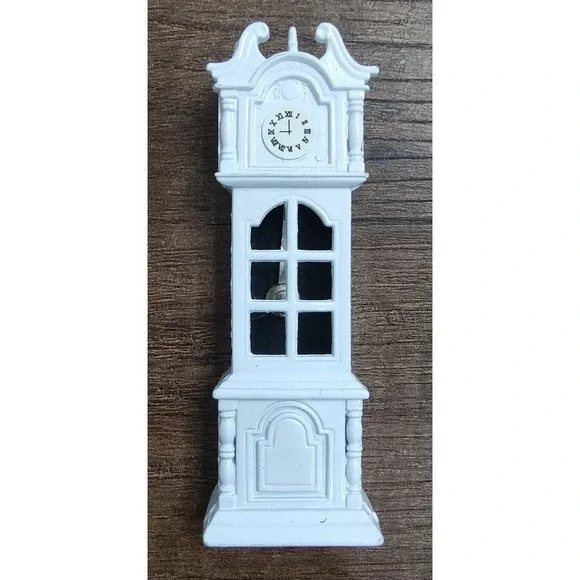 Vtg Miniature Grandfather Clock Metal  Pencil Sharpener Dollhouse Furniture B12