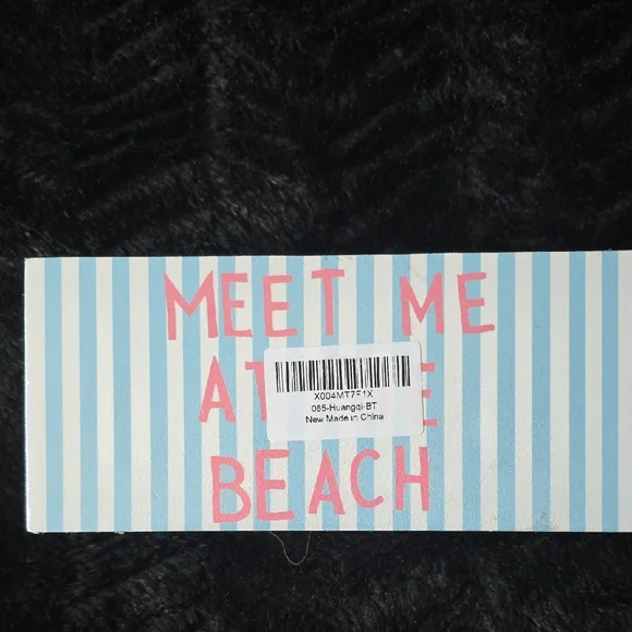 Striped Blue and White Sign