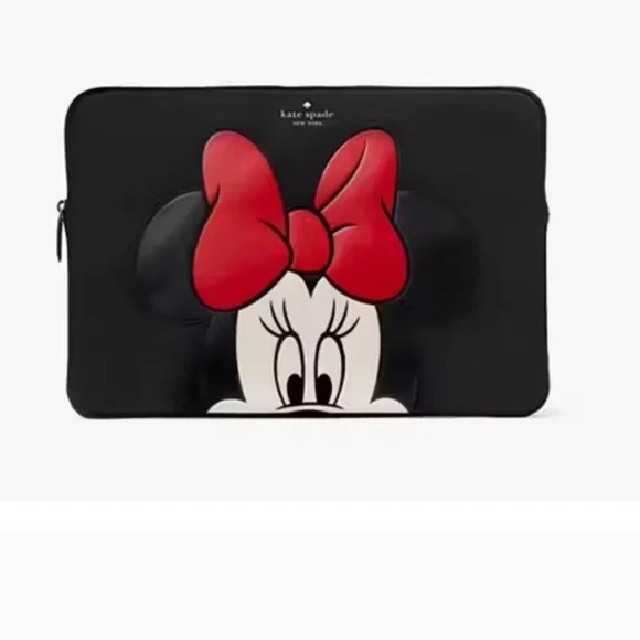 Kate Spade Black and Red Minnie Mouse Tablet Sleeve