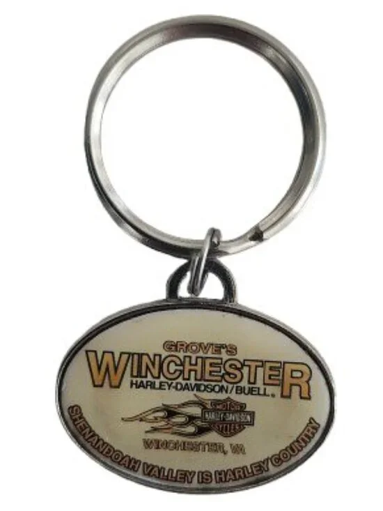 Vintage 2009 Harley-Davidson / Buell Dealer Keychain Grove's Winchester, VA