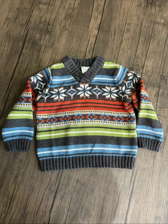 Gymboree Striped Fair Isle Sweater size 18-24 months