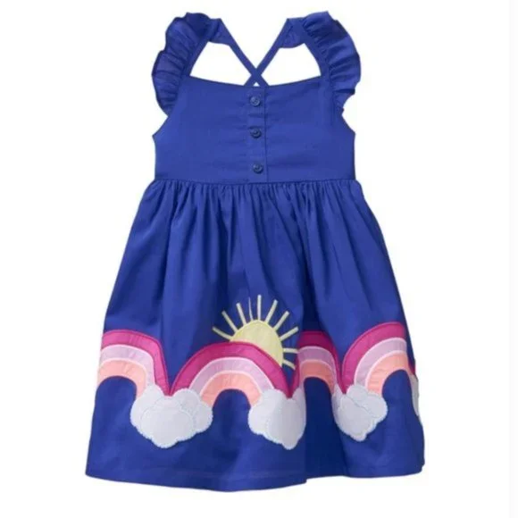 Gymboree Iris Sunshine Rainbow Crossback Sundress Dress 3T