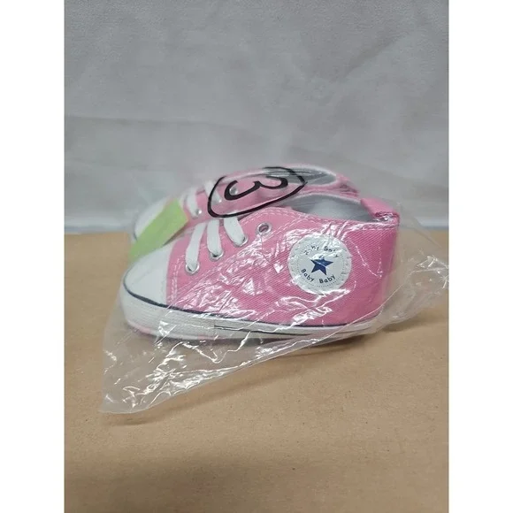 Baby Shoes Boy Girl Solid Sneaker Cotton Soft Anti-Slip Sole Infant Toddler sz 3