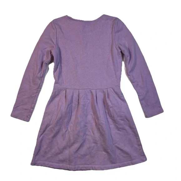 Gymboree Size 7 Girls Purple Embroidery Dress 100% Cotton Sequins Floral Party