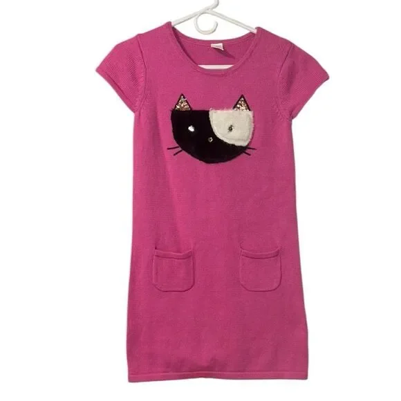Gymboree Girls Pink Sweater Cotton Dress(Size 14)