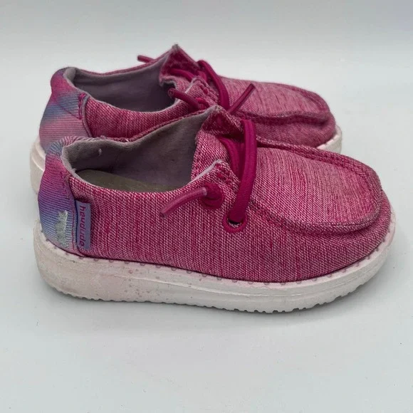 Hey Dude Wendy Toddler Sparkle Pink Shoes Size‎ K5
