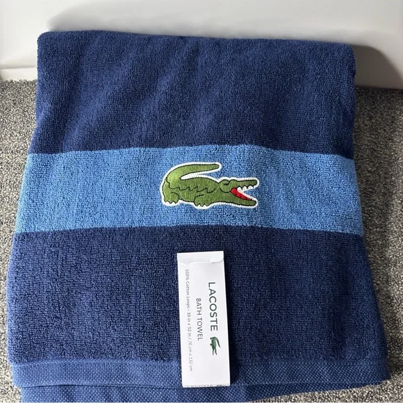 Lacoste Navy Bath Towel