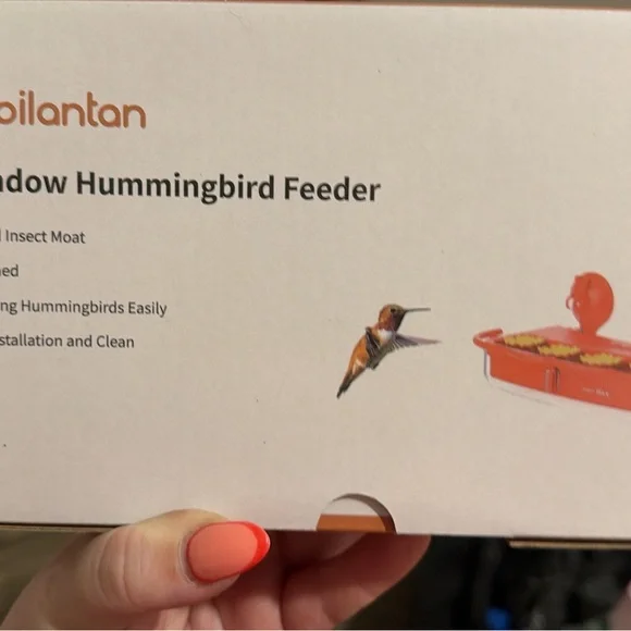 Orange Window Hummingbird Feeder