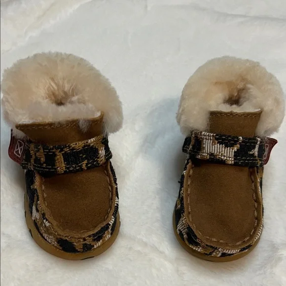 Twisted X Tan and Brown Baby Booties