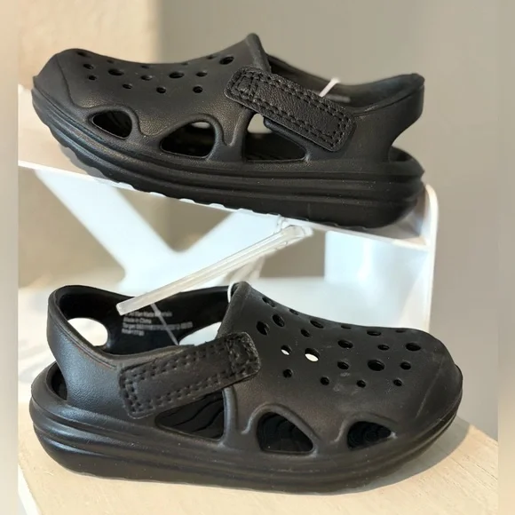 Toddler Atlas Back Strap Clog Sandals Black - Cat & Jack - SIZE 8 NEW