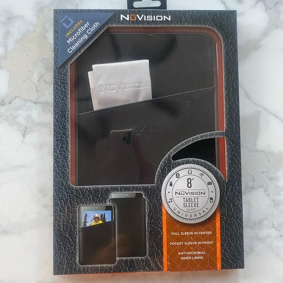 Tablet Sleeve 8” Black SL800BK NuVision‎ Universal NEW! FITS MOST SLIM Tablets