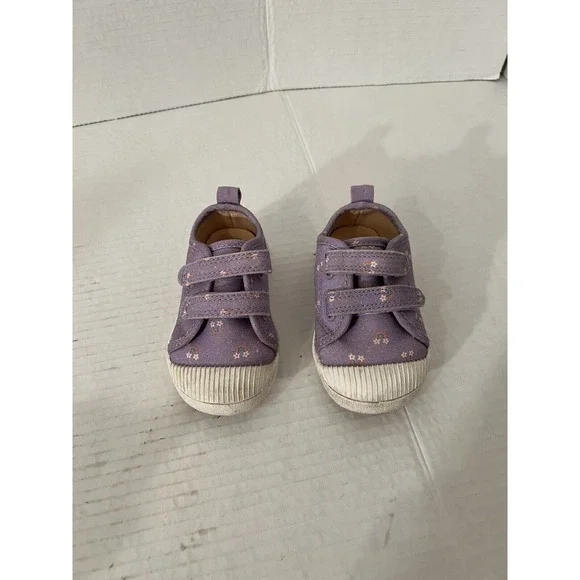 Toddler Purple With Rainbows Hook And Loop Closure Sneakers - Cat & Jack -‎ Sz 5