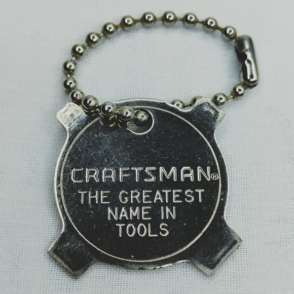 Vintage Sears Craftsman Silver 4 Way Pocket Screwdriver Key Ring / Keychain