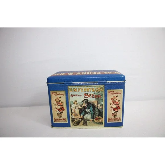 D.M. Ferry & Co Vintage Seeds Collectors Tin Garden Advertising, 5.5