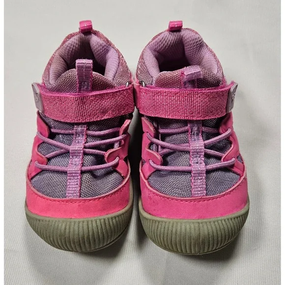 OshKosh B'Gosh Abis Size 6 Baby Toddler Pink & Purple Sandal Sneakers Walk Shoes