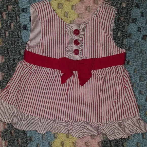 Gymboree 6 - 12 Months Red & White Dress