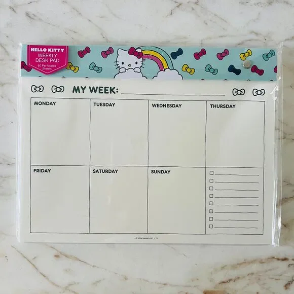 HELLO KITTY Weekly Planner Desk Pad