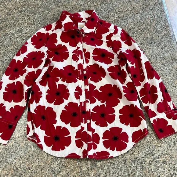 Gymboree poppy, button-down shirt, size 7