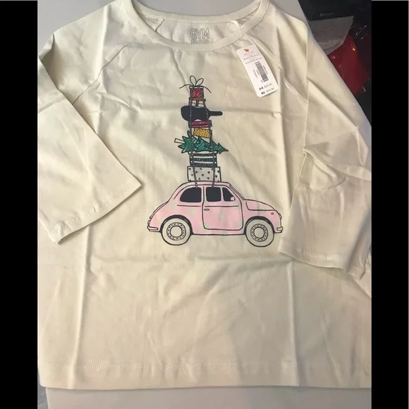 GYMBOREE HOLIDAY YOUTH 7/8 COTTON TEE NEW