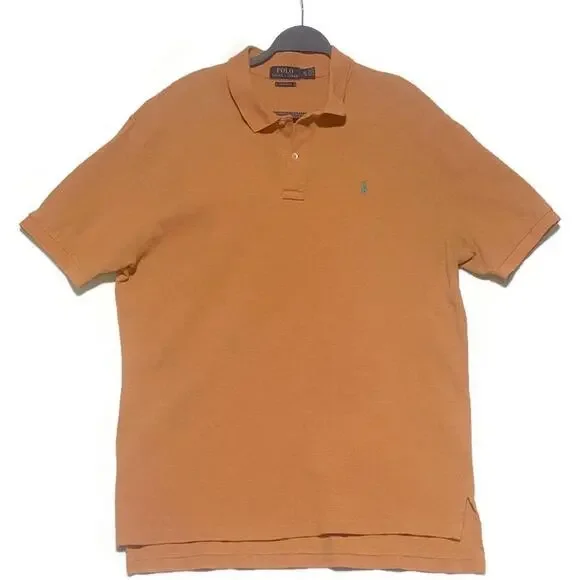 Ralph Lauren Polo Shirt Men's Size Extra Large Orange Short Sleeve