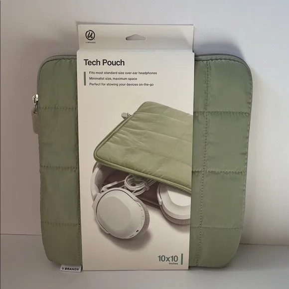 NWT Tech Pouch for Tablets & Accessories. Sage Green.
