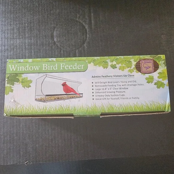 Lizard Brand Window Bird Feeder Clear View For Bird Watching Acrylic