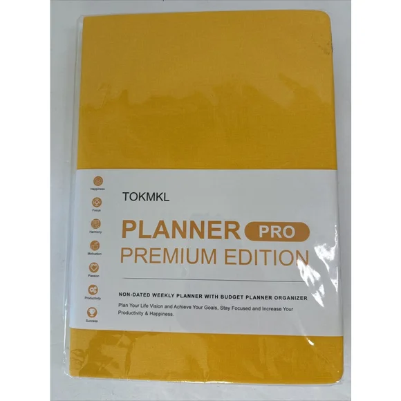 Planner, Pro Premium Edition-Weekly And Monthly And Budget Planner. Undated 12m