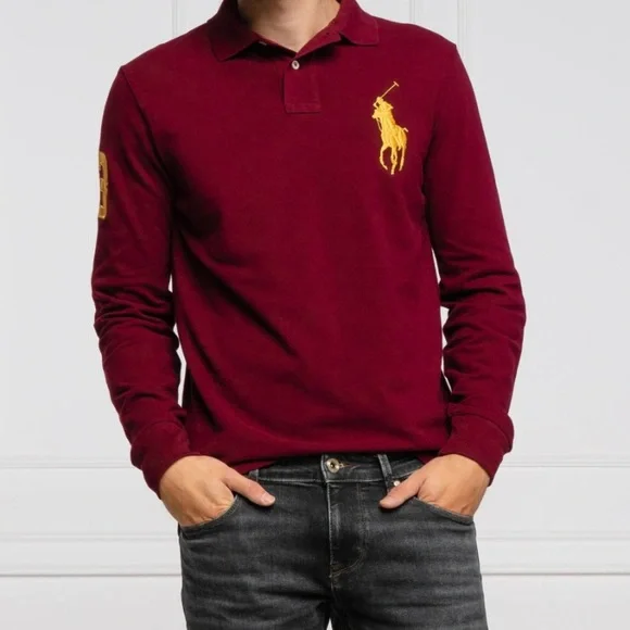 Ralph Lauren Men's Long-Sleeve Rugby Polo Large Logo