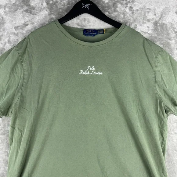 Polo Ralph Lauren Classic Fit Logo Spellout T-Shirt Green Mens XL
