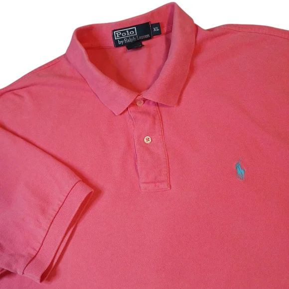Polo by Ralph Lauren Pink Polo Shirt Men XL‎