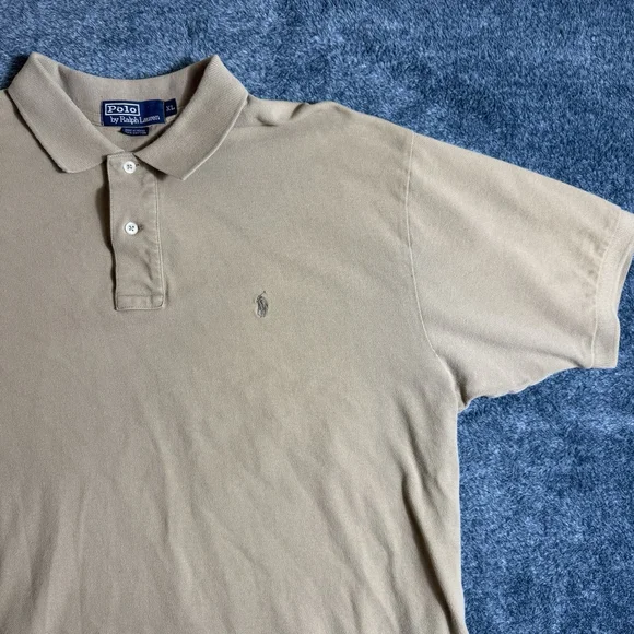 Polo Ralph Lauren Classic Little Pony Polo Shirt Tan Adult Men's Size XL
