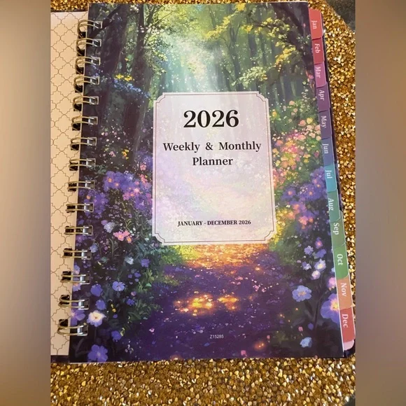 2026 NWT Weekly & Monthly Planner - Purple Floral Cover