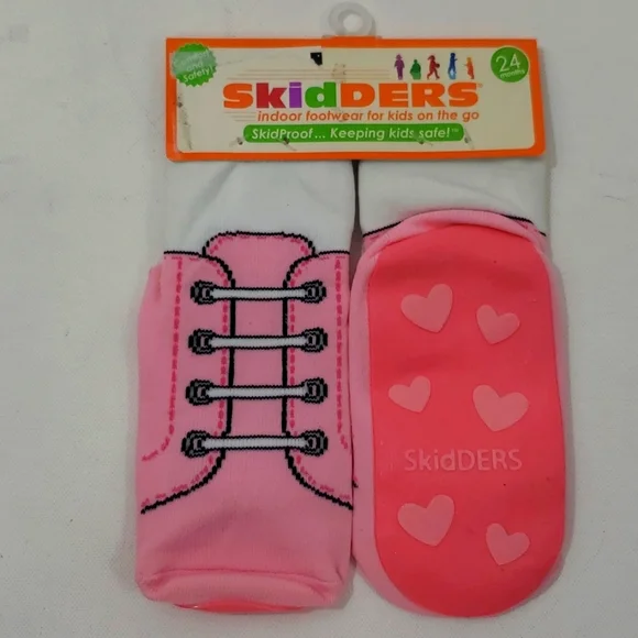 Skidders no slip socks 24 months pink