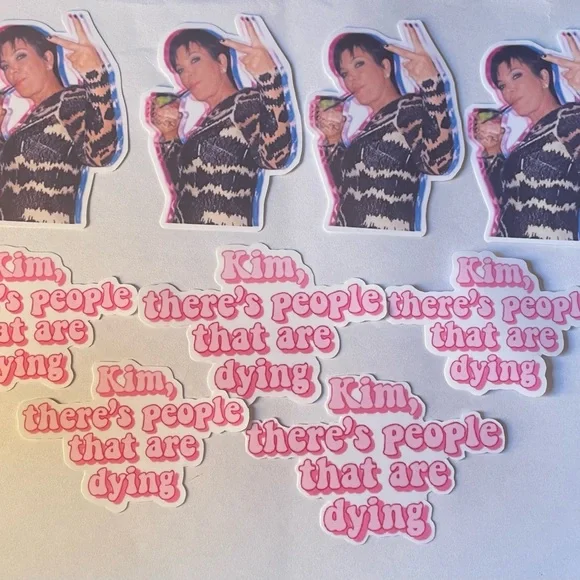Kris and Kim Kardashian Reality TV Series Waterproof Vinyl Stickers