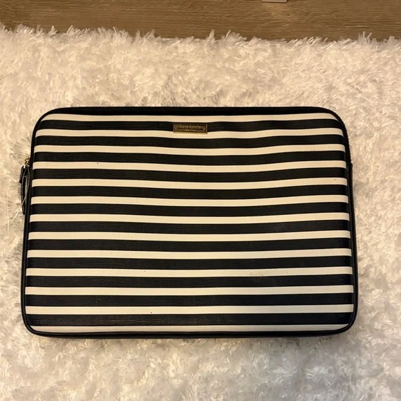 kate spade Black and White Striped Tablet Sleeve