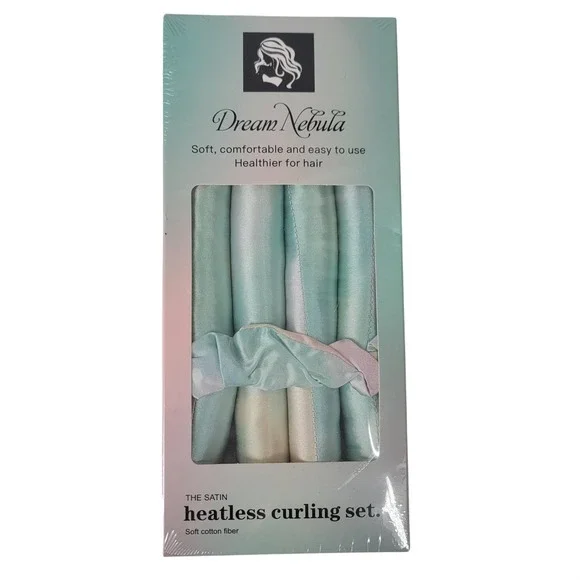 Dream Nebula Heatless Hair Curlers Set Satin Soft‎ Cotton Fiber Sleep Rollers