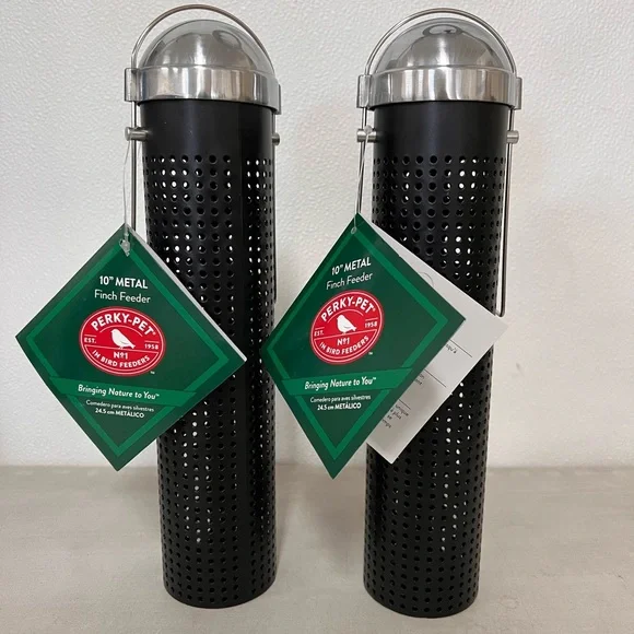 2 Pack 10” Metal Finch Feeder