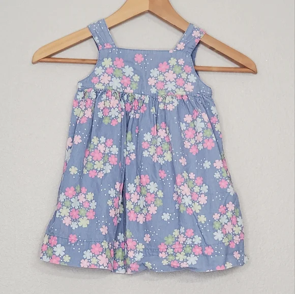 Gymboree Floral Corduroy Sleeveless Dress 2T