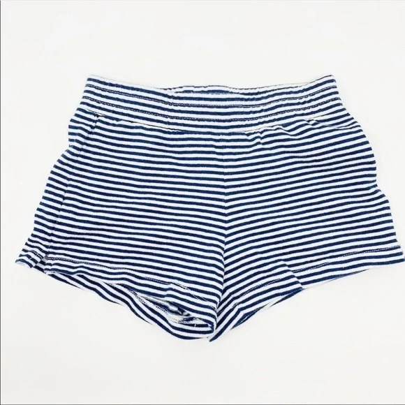 Girls Gymboree Blue and White Striped Shorts