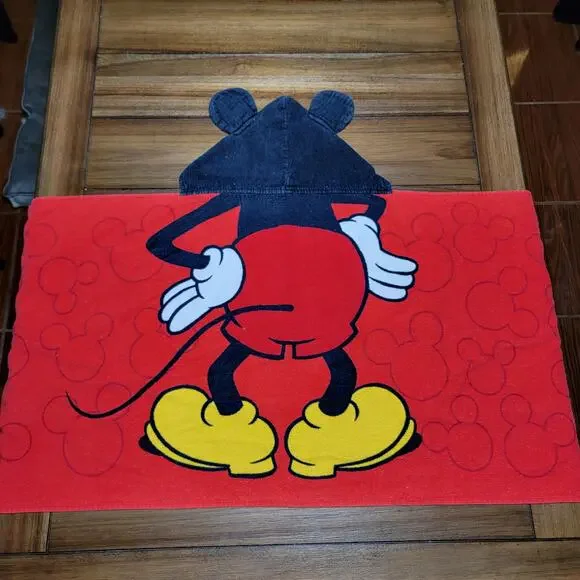 Disney Mickey Mouse Terry Cloth Hooded Kids Towel 21