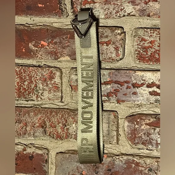 Lululemon Never Lost Keychain Olive Green Logo Strap