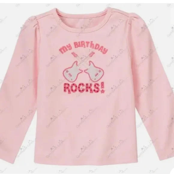 GYMBOREE My Birthday Rocks Long Sleeved Shirt