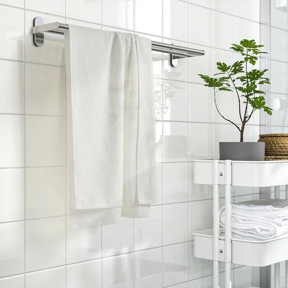 100% Cotton White Bath Towels Set of 2
