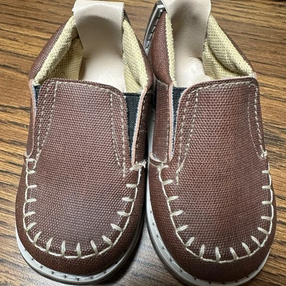 Brown Faux Leather Baby Shoes Size 3.5 US‎ 19 Euro
