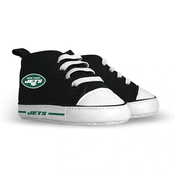 Baby Fanatic Black & White New York Jets Baby High-Top Sneakers