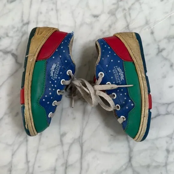 Vintage Toddler University Arch System Leather Colorblock Shoes Sz 5.5