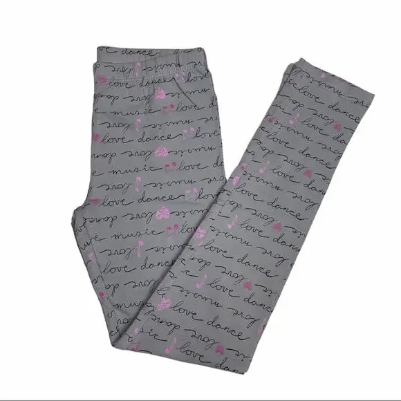 Gymboree Music Love Dance Leggings Gray Size M
