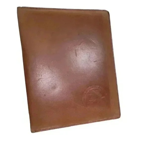 The Wall Street Journal 1996 Executive Forum Portfolio Tan Leather Vintage