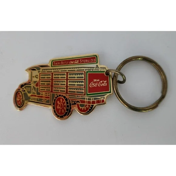 Coca-Cola Keychain Unisex 1987 Vintage Delivery Truck Retro Metal Coke VGC