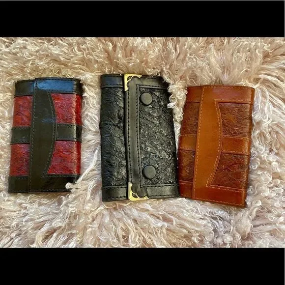 Men’s Fish Leather Key Chains From India NEW
